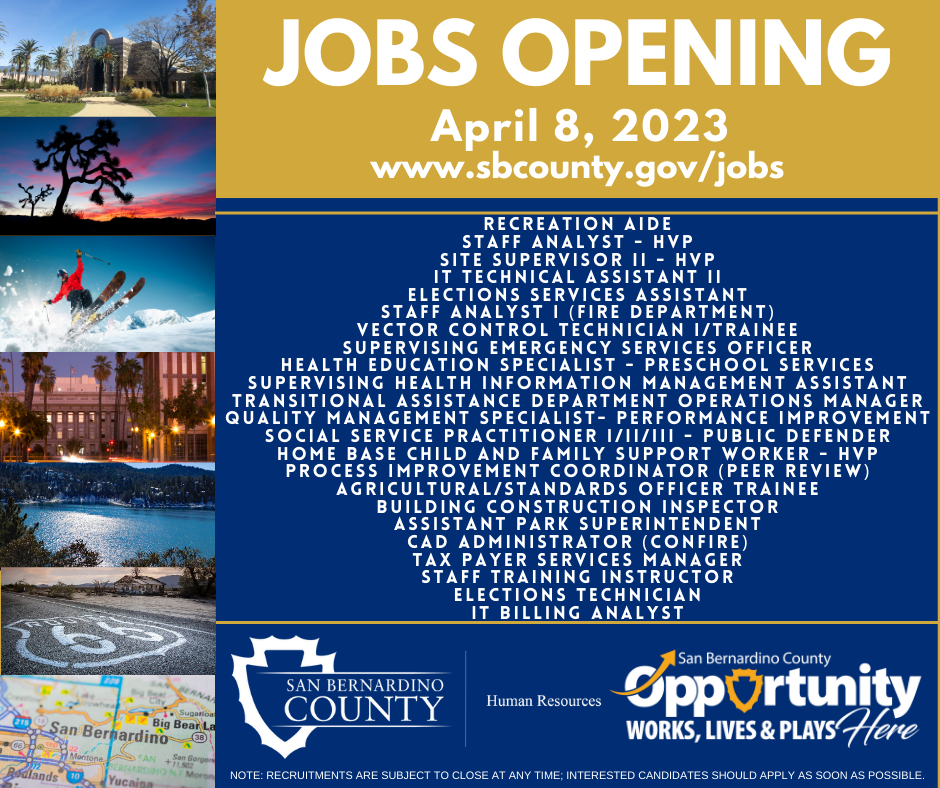 April 7, 2023 County Update to San Bernardino County