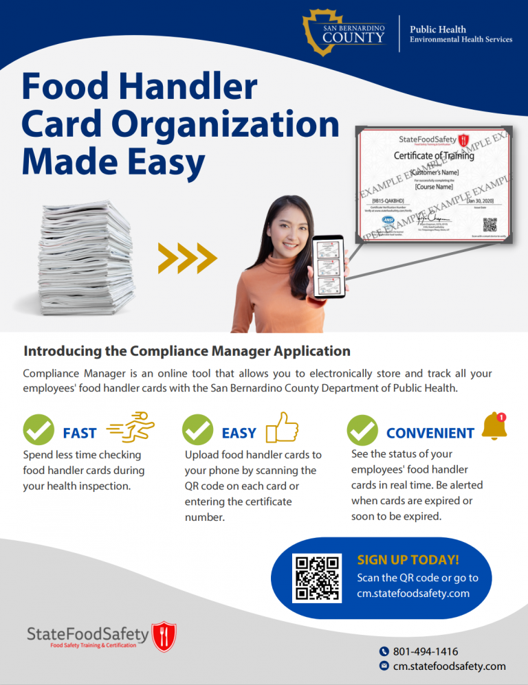 Streamlining food handler card management with the Compliance Manager