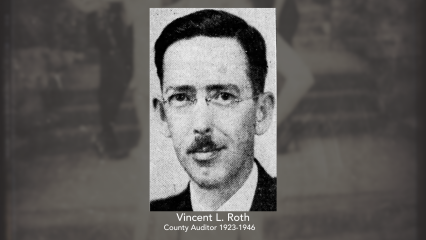 A photo of the auditor-controller Vincent L. Roth who served from 1923 to 1946.