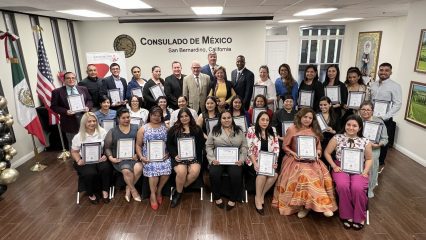 Local entrepreneurs graduate from Emprendedor@s Program in December 2023.