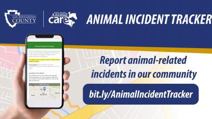 Animal Incident Tracker. Report animal-related incidents in our community. bit.ly/AnimalIncidentTracker.