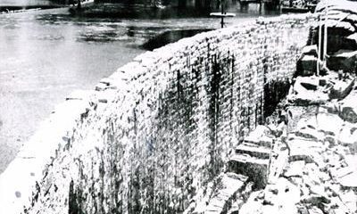 Big Bear Dam in 1910.