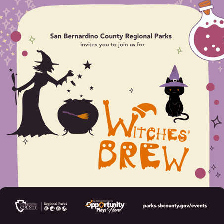 Orange and black Halloween-themed flyer with a pumpkin, flowers, snake, and bat. 