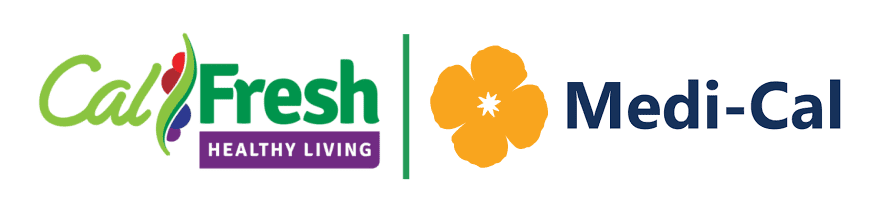 An image connecting both the CalFresh and Medi-Cal logos.
