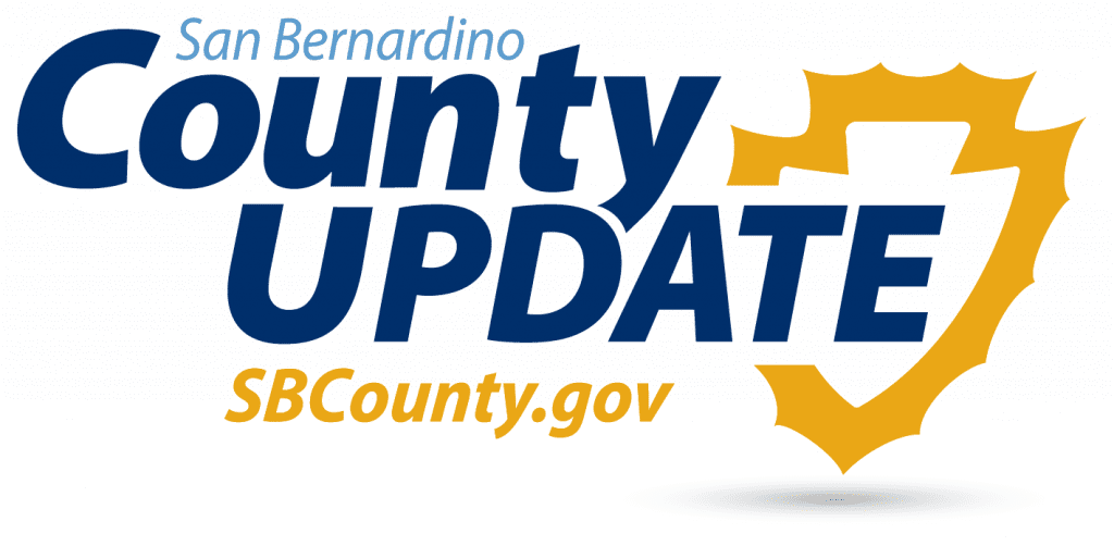 County Update logo, arrow and website