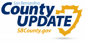 County Update logo, arrow and website