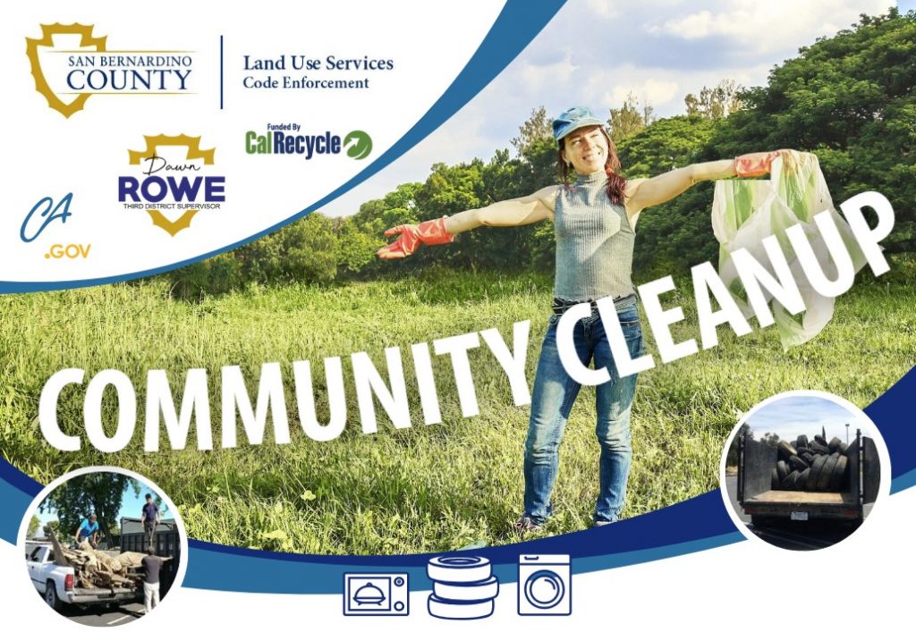 Residents can participate in a free outdoor cleanup event to dispose of bulky items, including tires, e-waste, and green waste.