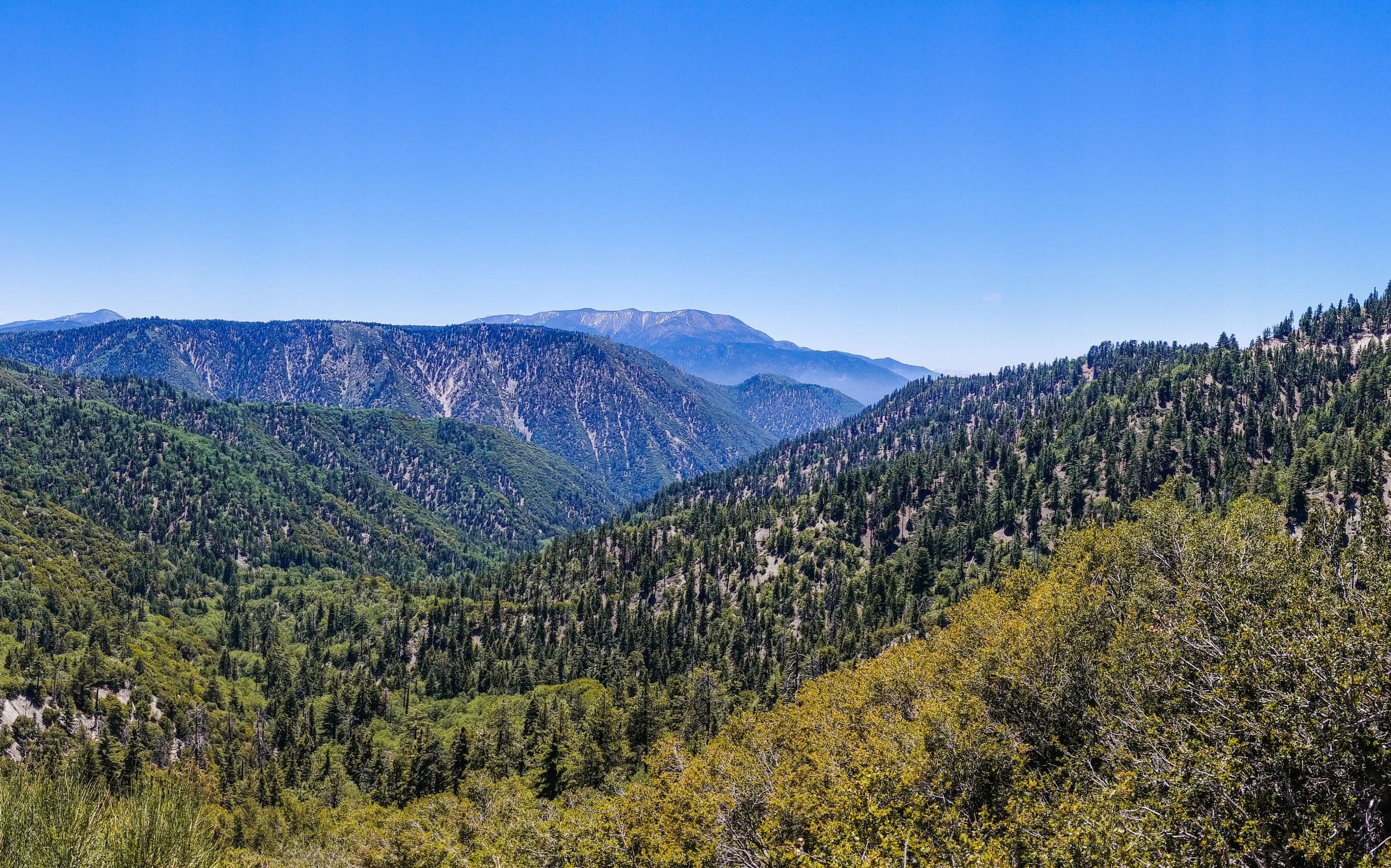 View of the mountains on a clear day.