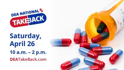 On April 26, Takeback Day promotes the safe return of unused medications to enhance public health and safety.