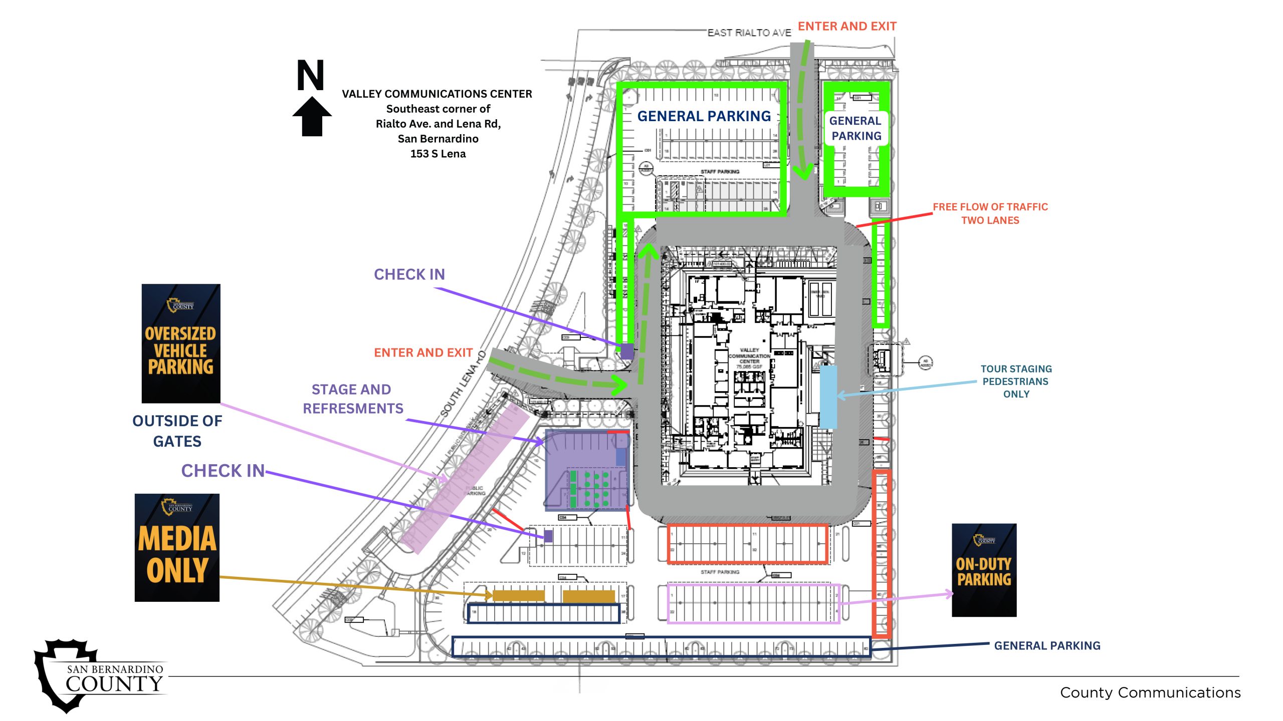 Valley Communications Center Ribbon-Cutting Ceremony Event Parking map